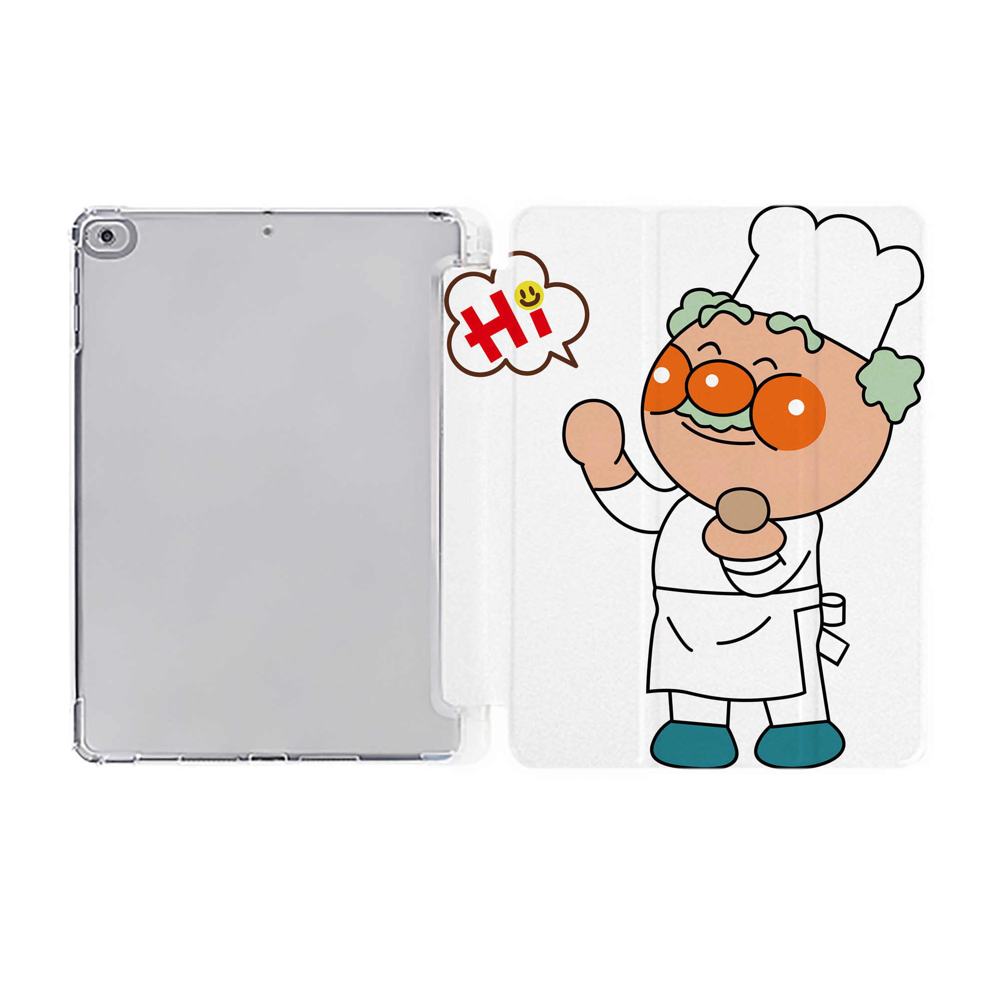 （画像用） アンパンマン Anpanman IPad ケース ペン収納付き 三つ折りスタンド PUレザー×シリコン 対応機種9.5/10.5/10.9インチ